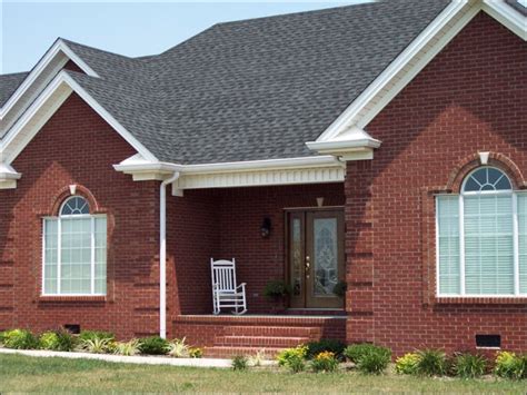 metal roofing colors for red brick house|driftwood shingles on red brick.